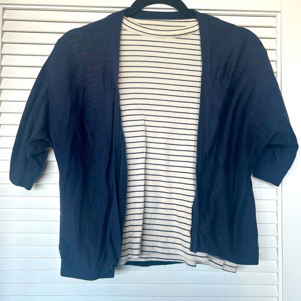 Zara T-shirt and a new day target cardigan combo